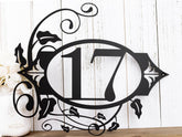 Custom Metal House Number House Number Metal Sign House Numbers Sign Custom House Number Metal Sign Outdoor Sign Decorations